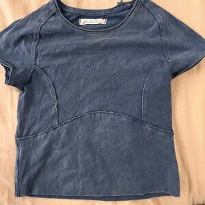 We The Free Blue Short Sleeve Top